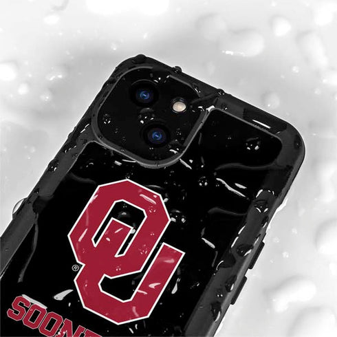 University of Oklahoma Sooners Black iPhone 15 Plus Waterproof Case
